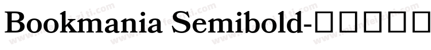 Bookmania Semibold字体转换